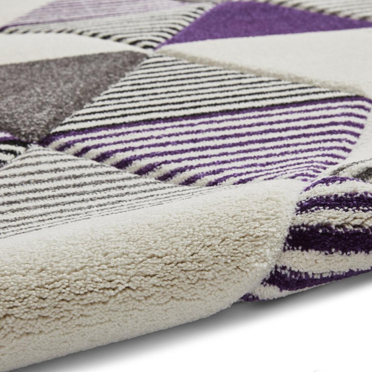 Brooklyn BRK15 GreyPurple Rug - Grey/Purple / 170cm – image 9