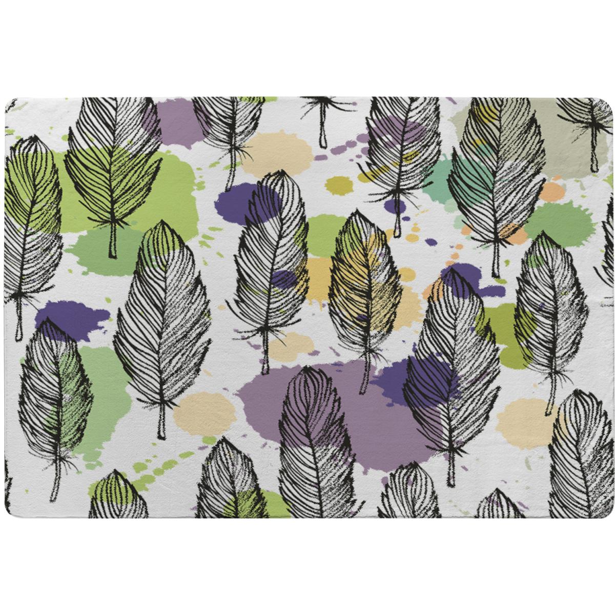 Spotted Coloured Feather Rug - Green / 230cm – image 2