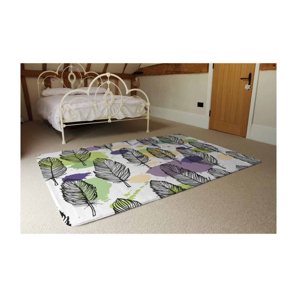 Spotted Coloured Feather Rug - Green / 230cm – image 1