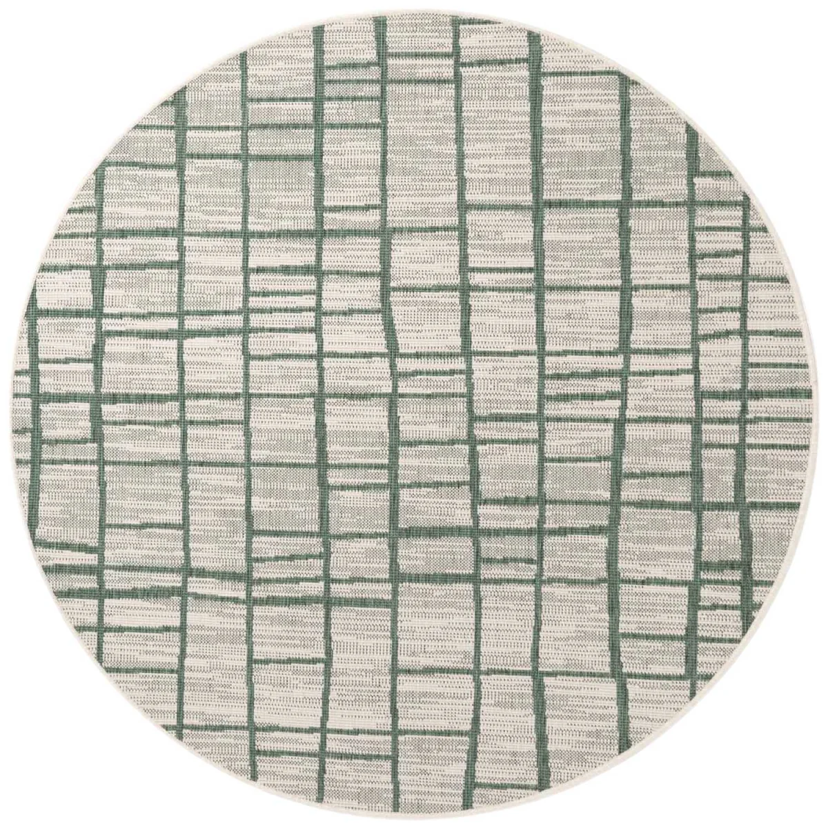 Crouch Flatweave Round Rug - Green – image 2