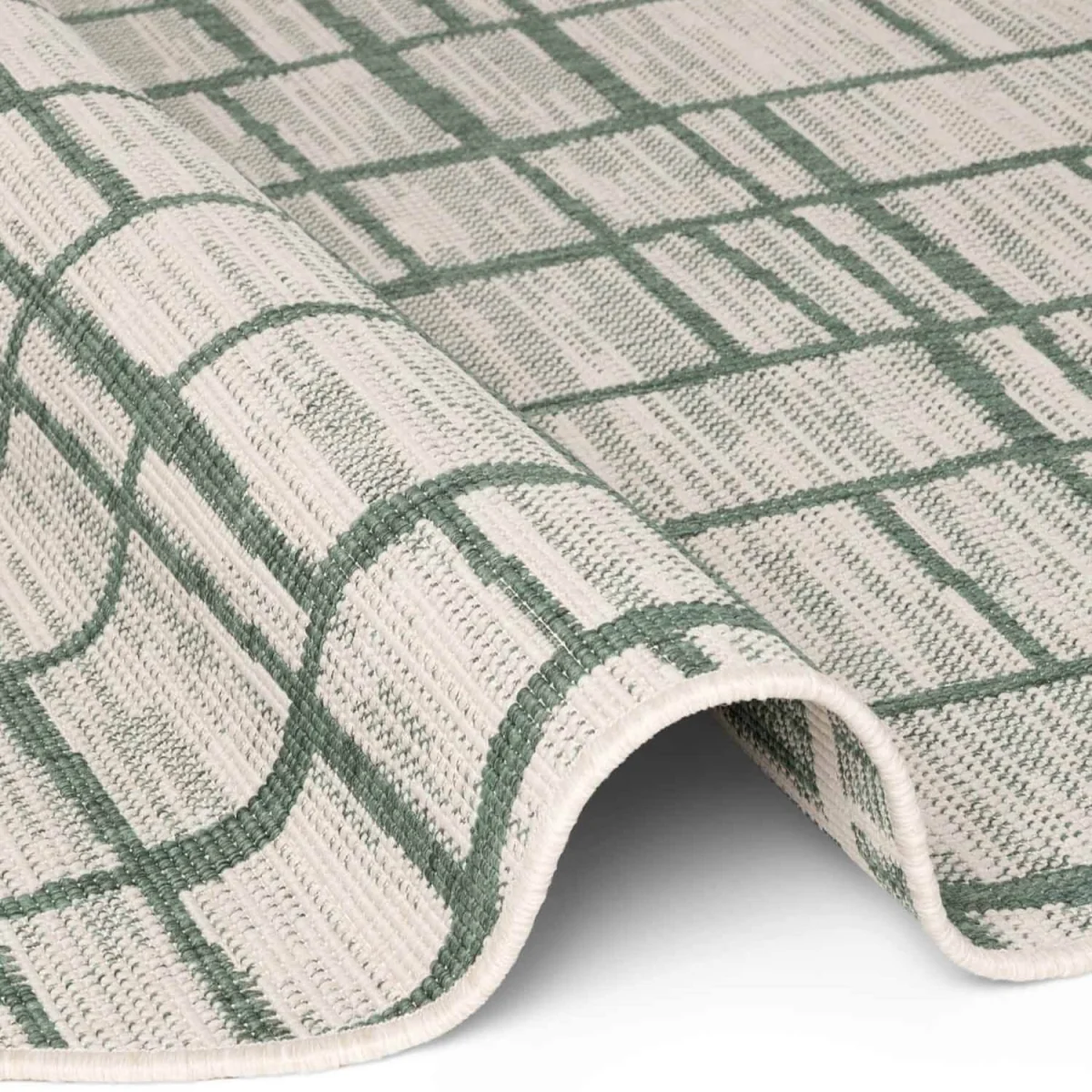 Crouch Flatweave Round Rug - Green – image 4
