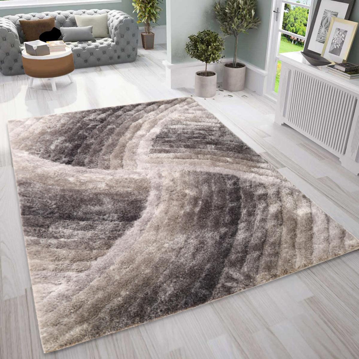 Modern Ultra Soft Decor Rug - Grey / 170cm – image 1