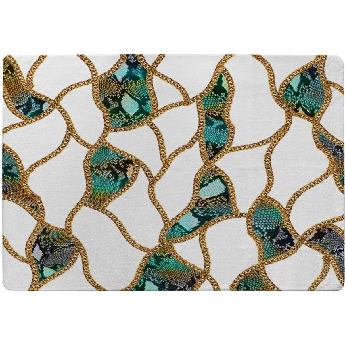Chains Snake Skin Rug - Green / 230cm – image 2