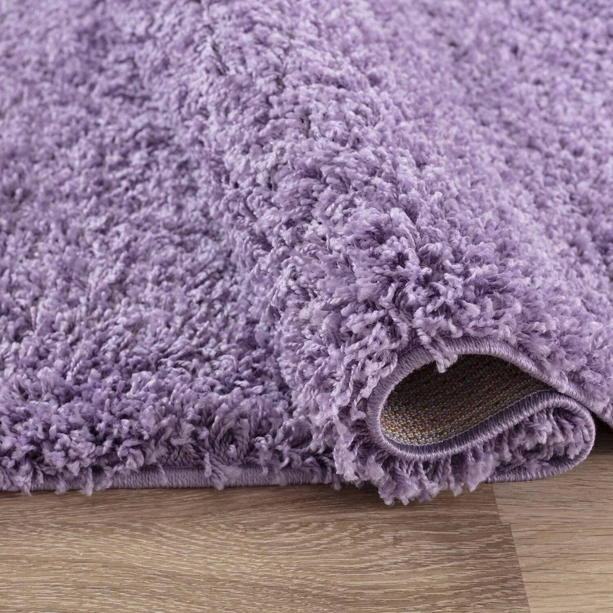 Serdim Rugs Plain Living Room Fluffy Shaggy Area Rugs - Lilac / 170cm – image 2