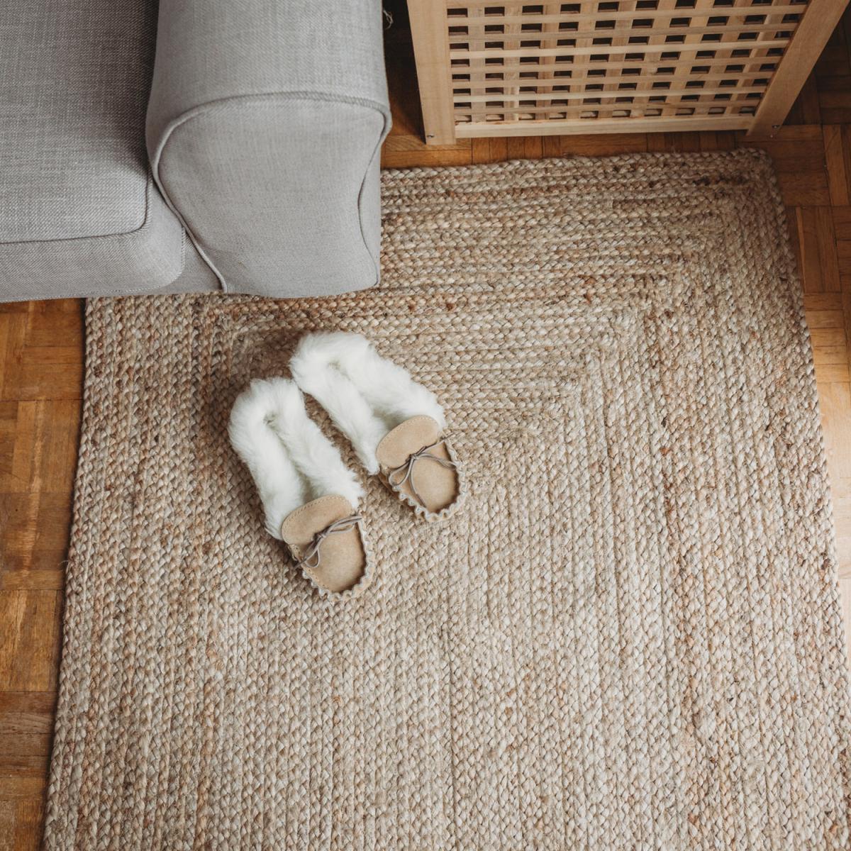 Rectangular Braided Jute Rug - neutral / Large – image 2