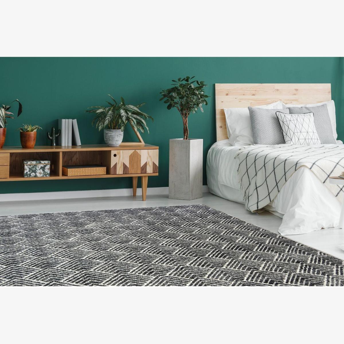 Flecked Dark Grey Eco Friendly Area Rug - Neptune - Grey / 150cm – image 1