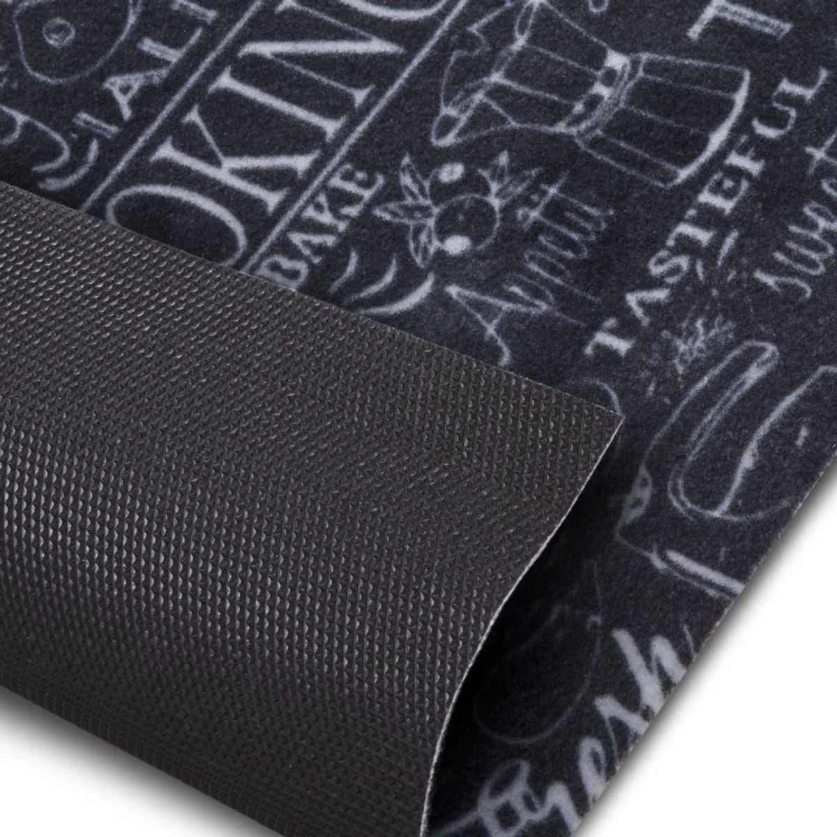 Hanse Home Cook Clean Anti Slip Wild Board Polyester Kitchen Runner Rug Black - Black – image 3