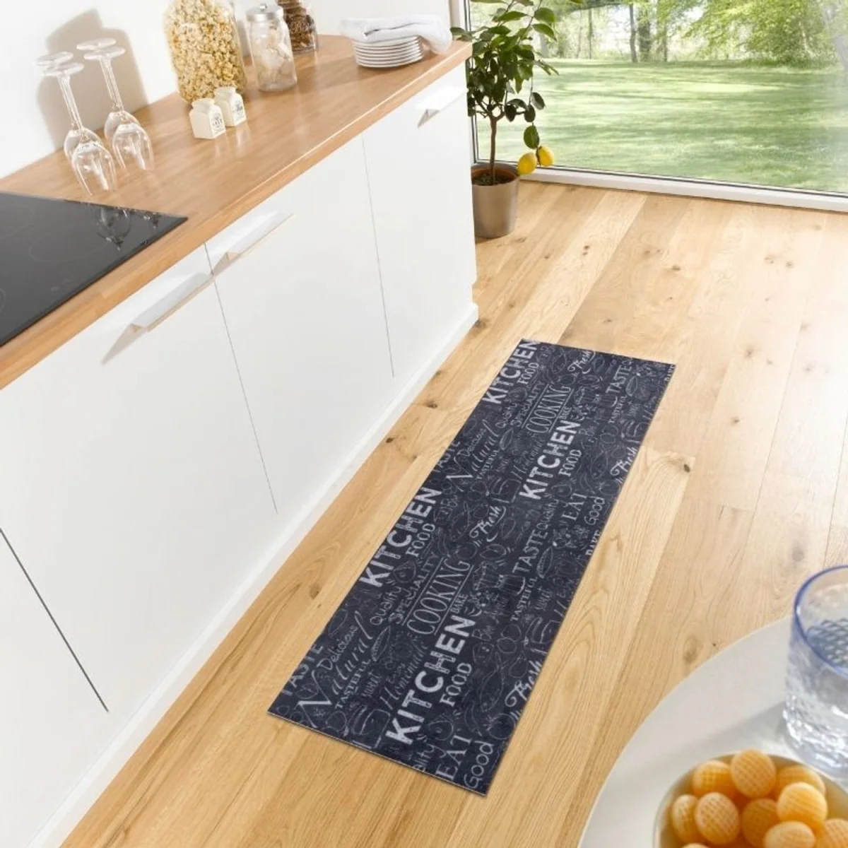 Hanse Home Cook Clean Anti Slip Wild Board Polyester Kitchen Runner Rug Black - Black – image 5