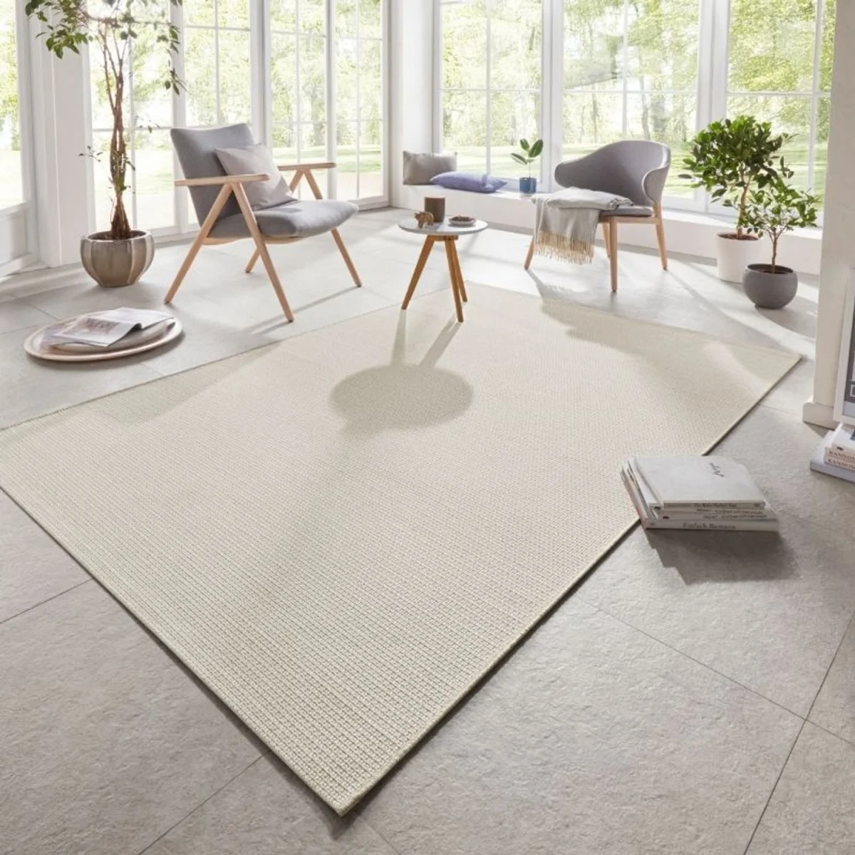Flatweave Indoor & Outdoor Rug Green - Cream – image 12