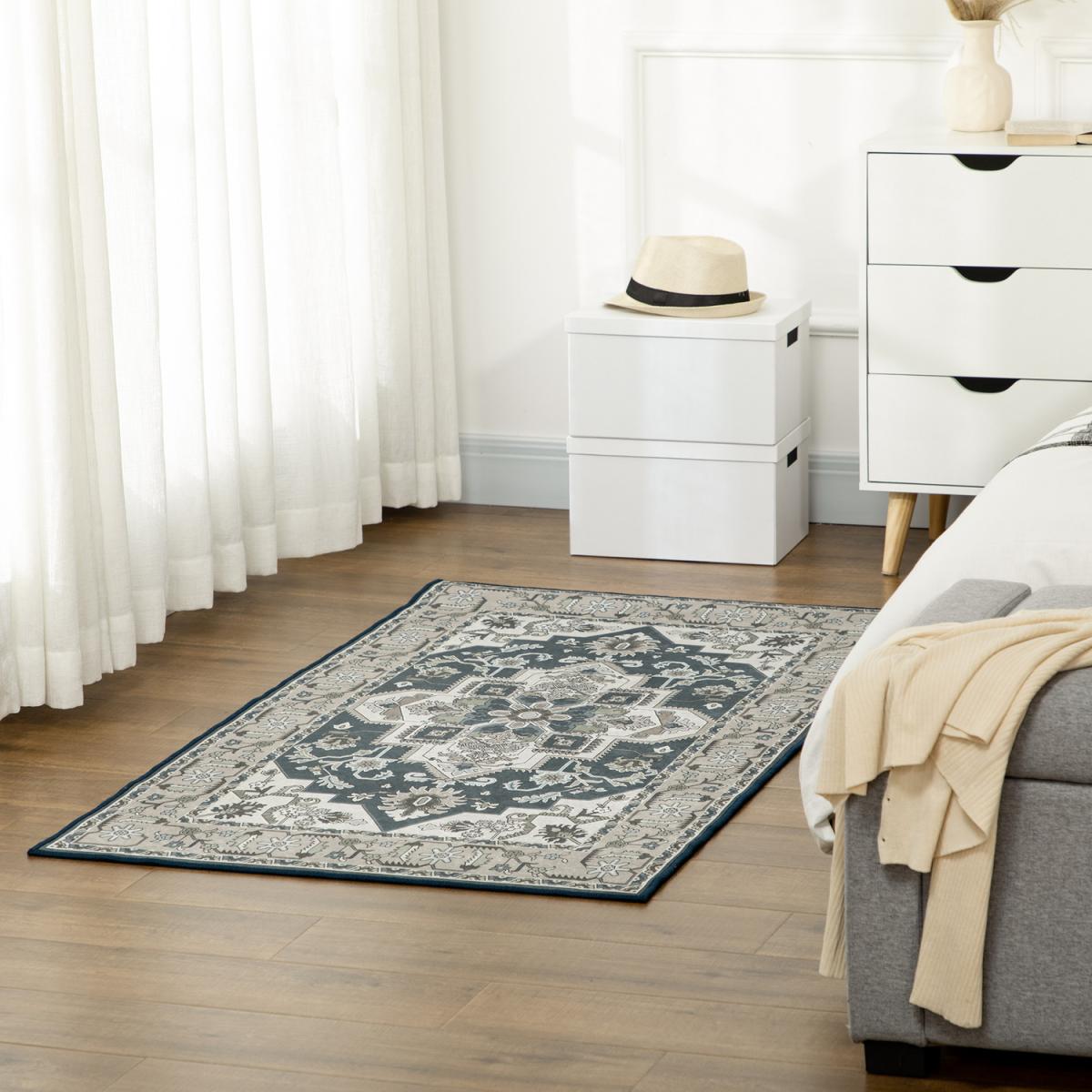 Large Rug Vintage Area Rugs Carpet for Living Room, Bedroom - Grey – image 1