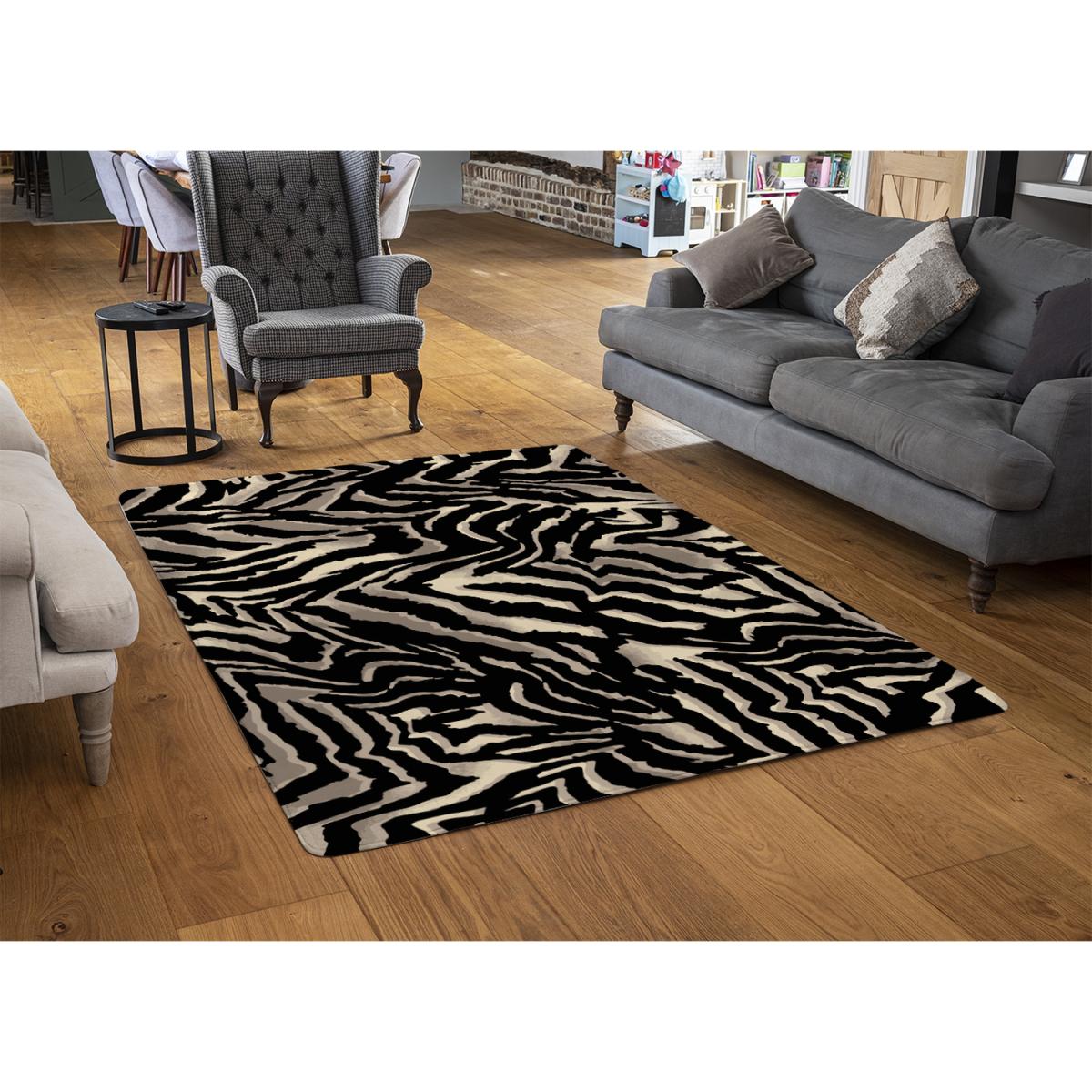 Gold Zebra Print Rug - Gold / 110cm – image 2
