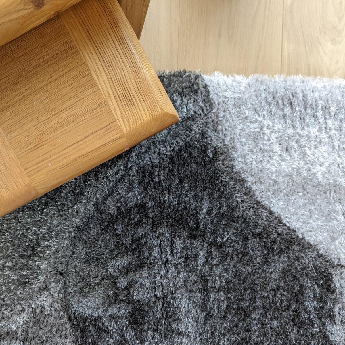 Grey Carved Pebbles Shaggy Rug - Verge - Grey / 150cm – image 4