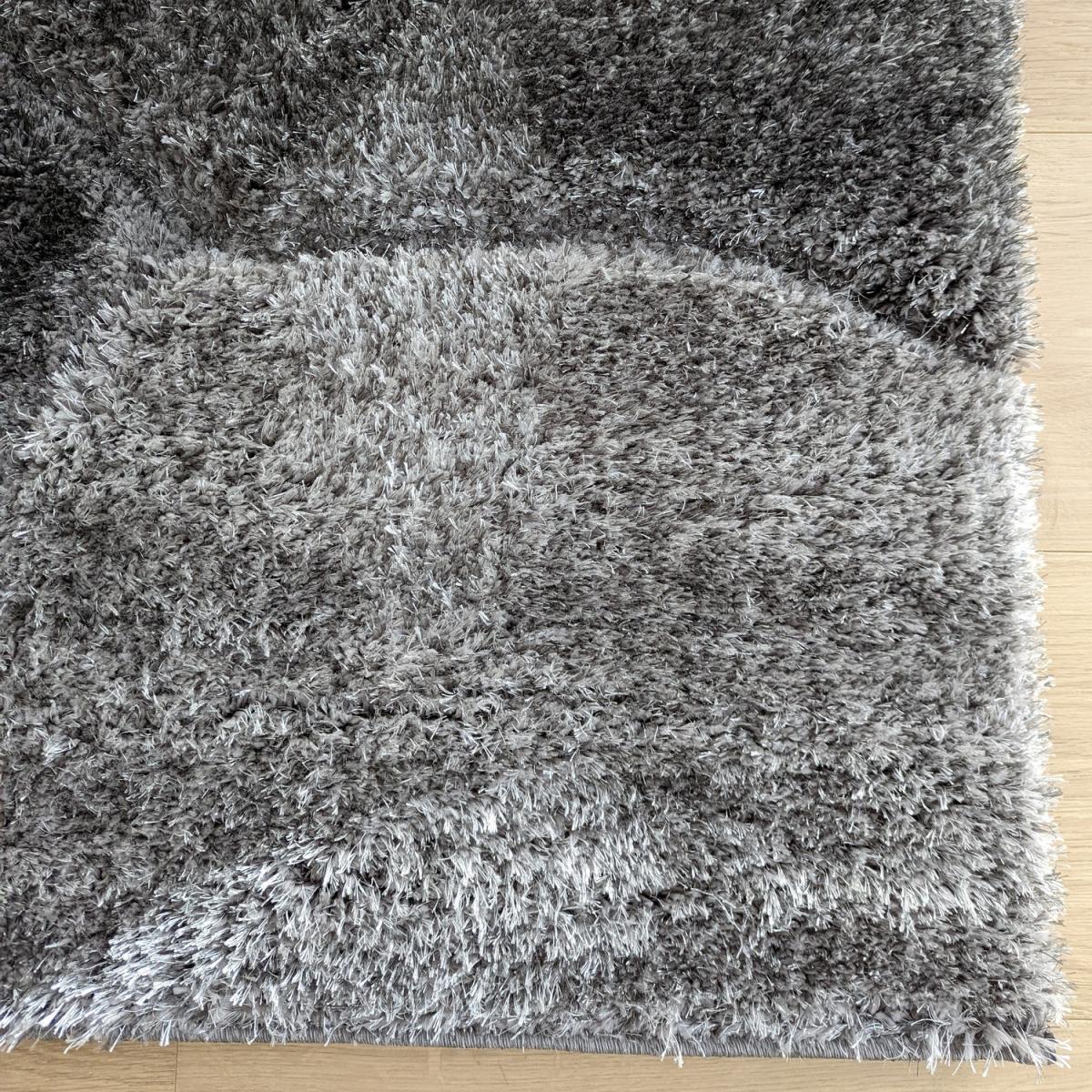 Grey Carved Pebbles Shaggy Rug - Verge - Grey / 150cm – image 6