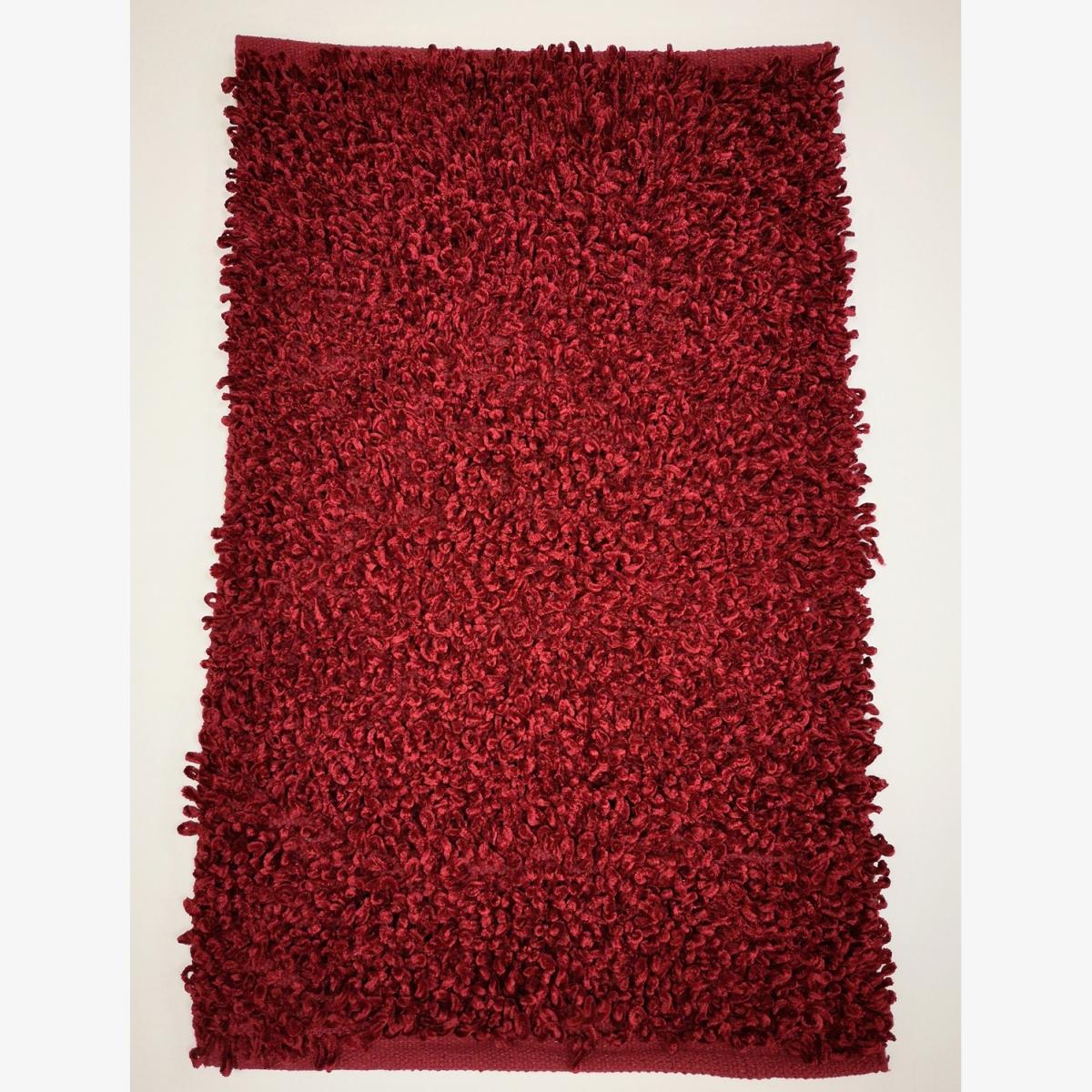 Oxford Shaggy Polycotton Super Absorbant Rug (88x55 cm) - Wine