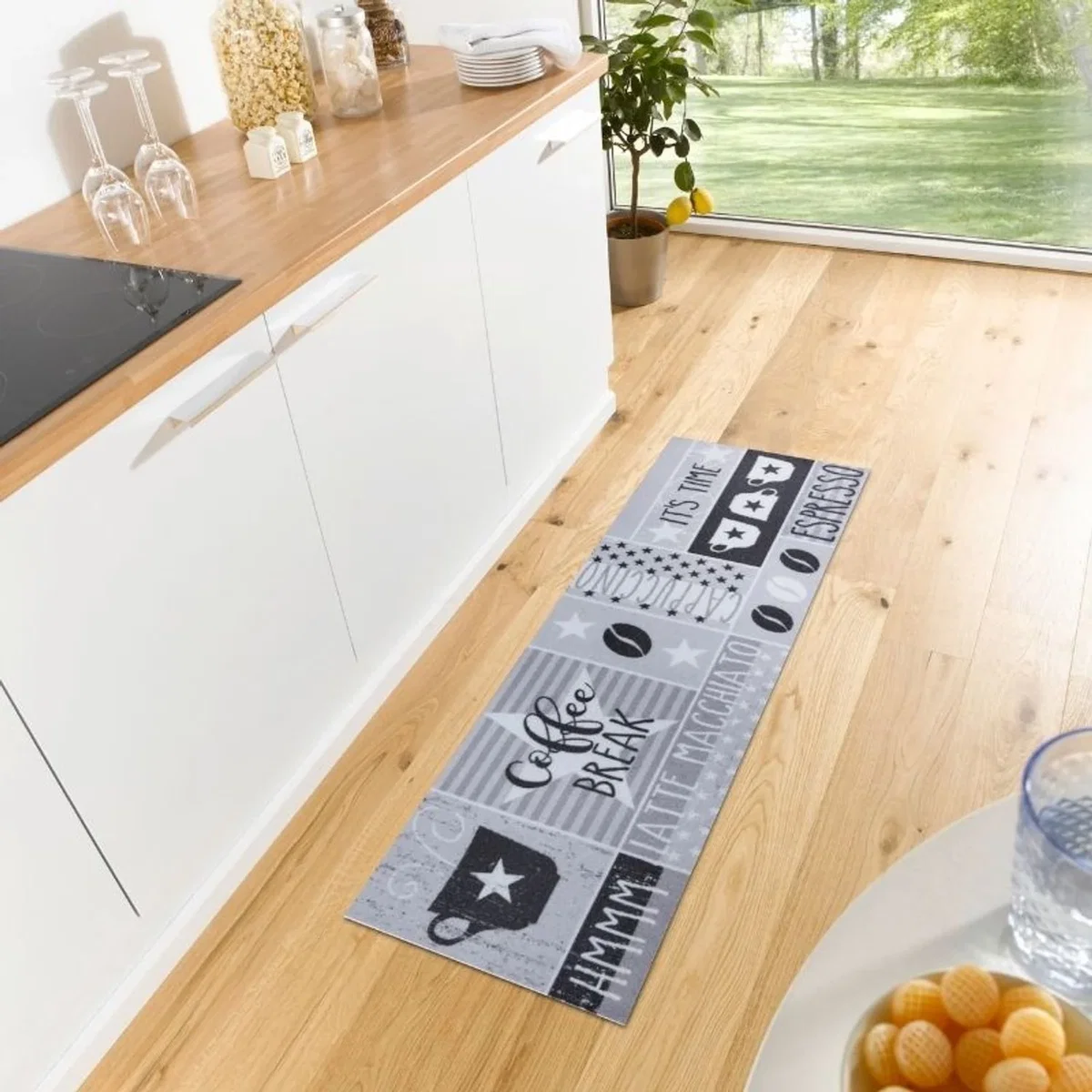 Hanse Home Cook Clean Its Time For Espresso Polyester Kitchen Runner Rug Grey - Grey – image 5