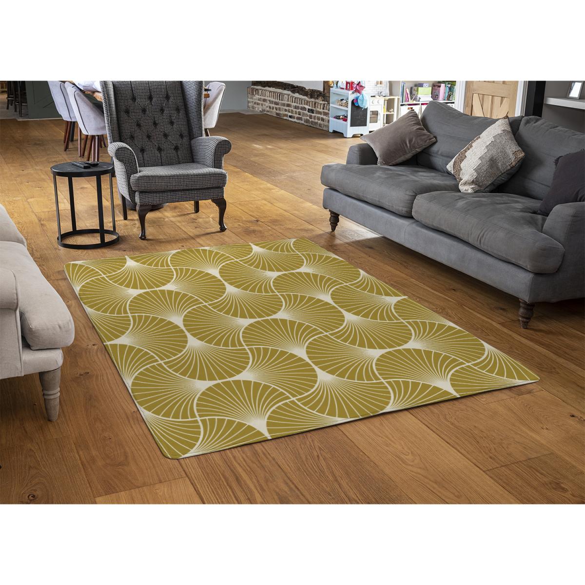Geometric Shells Rug - Gold / 110cm – image 2