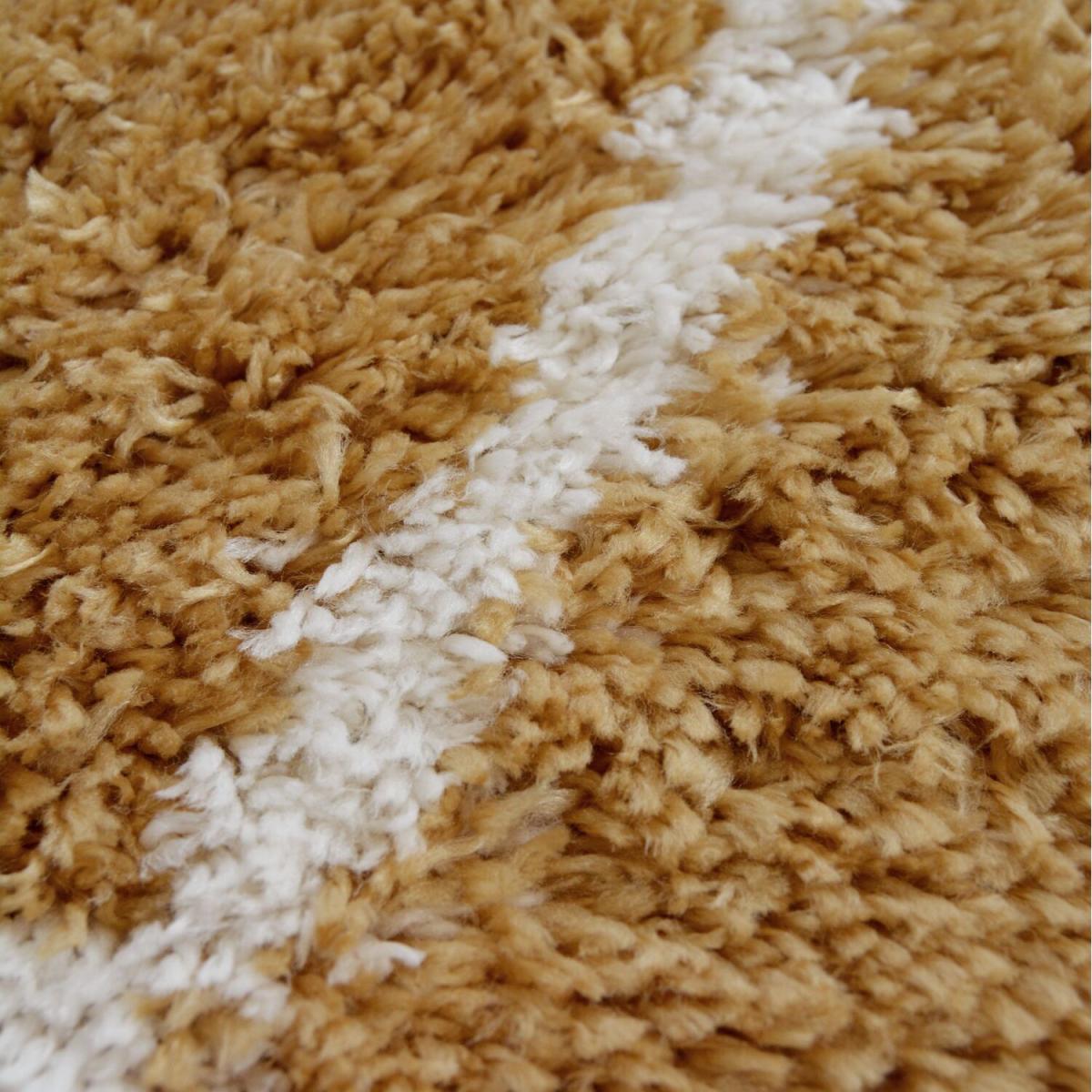 Mustard Soft Thick Cozy Bubble Effect 30mm Shaggy Rug - Brae - Yellow – image 3