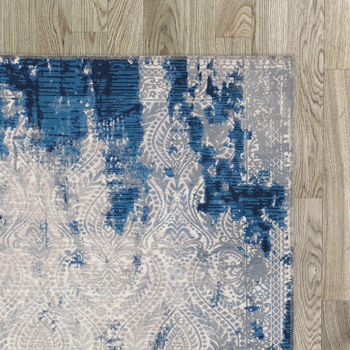 Flatweave Boston Ombre Chenille Rug - Blue and Grey / 160x230cm – image 2