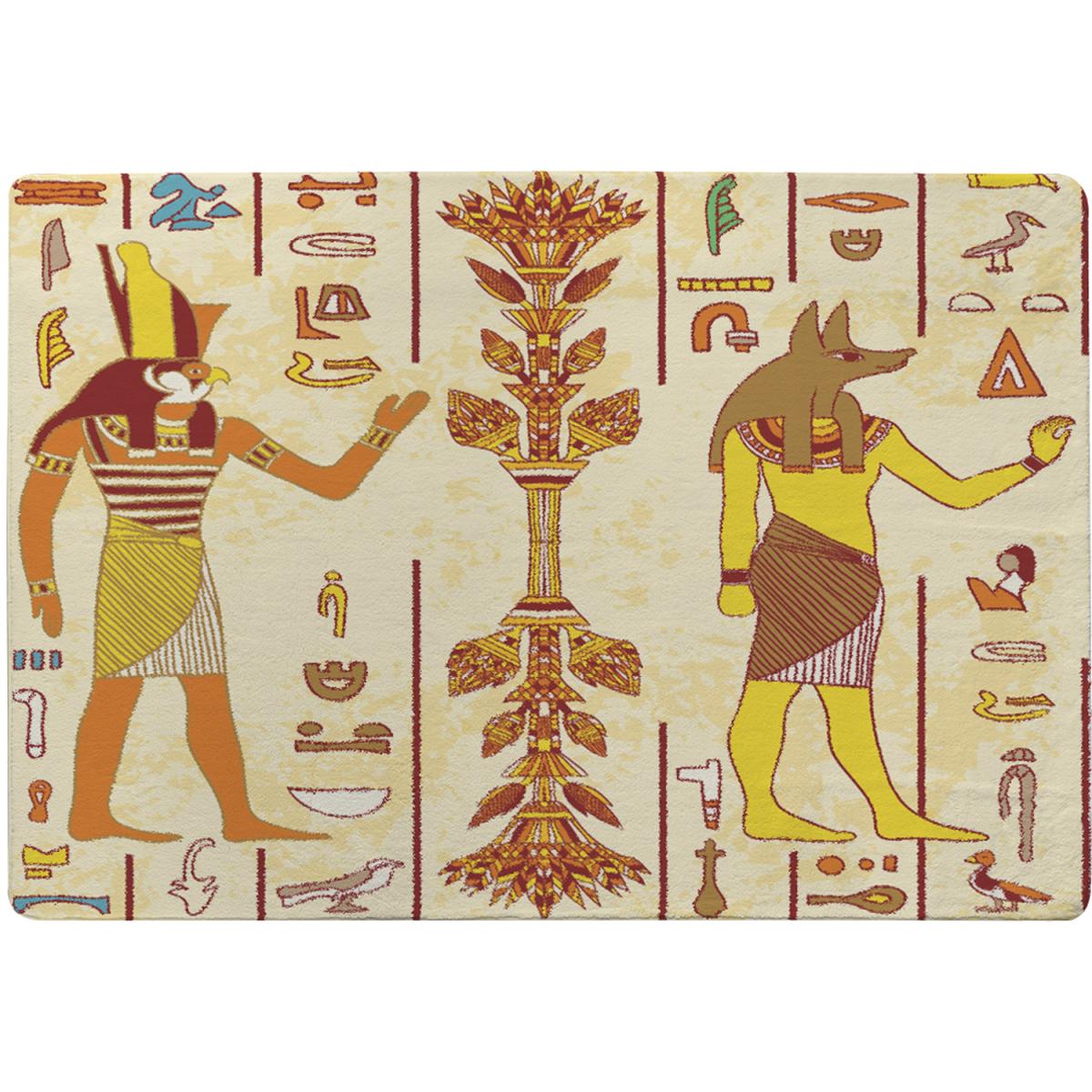 Egyptian Gods Ancient Egyptian Hieroglyphs Rug - Yellow / 230cm – image 2