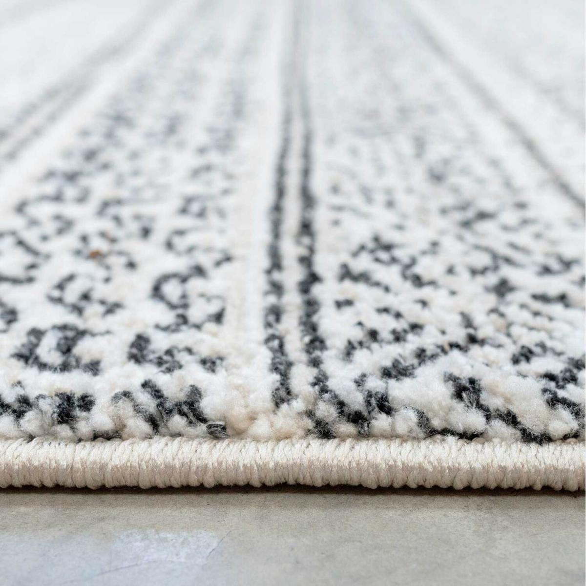 Grey Cream Tribal Moroccan Berber Area Rug - Grey / 240 x 60cm – image 3