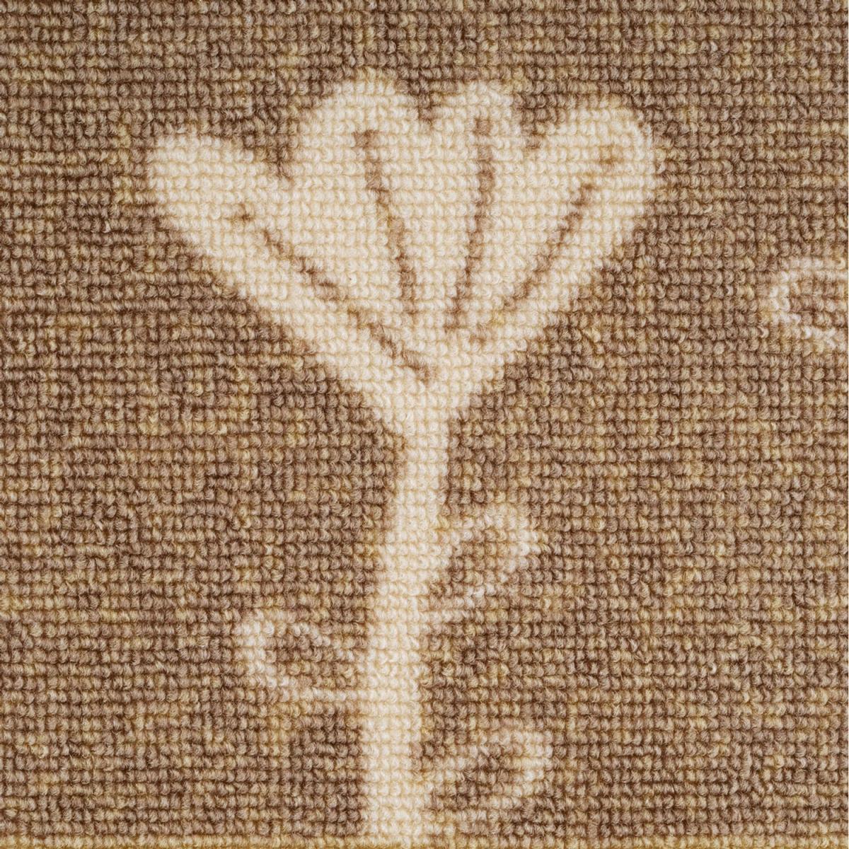 Neutral Beige Floral Non Slip Washable Kitchen Utility Mat - Beige / 80cm – image 4