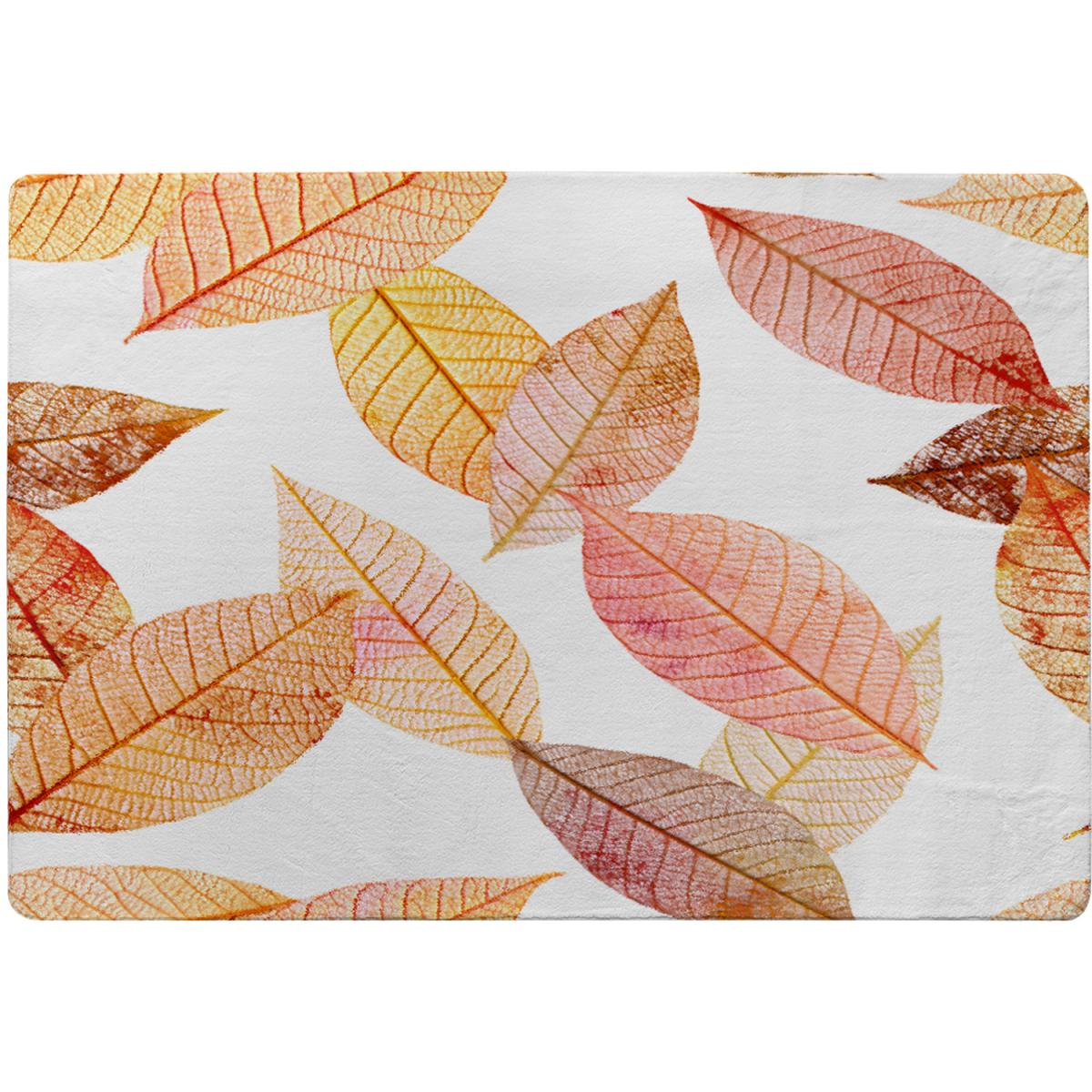 Autumn Toned Skeleton Leaves Rug - Orange / 230cm – image 2