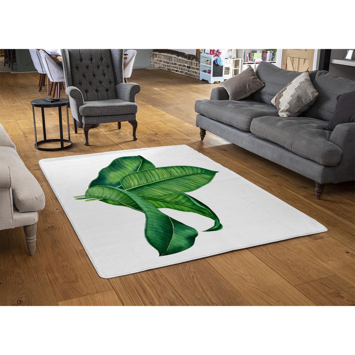 Bunched Leaves Rug - Green / 110cm – image 2