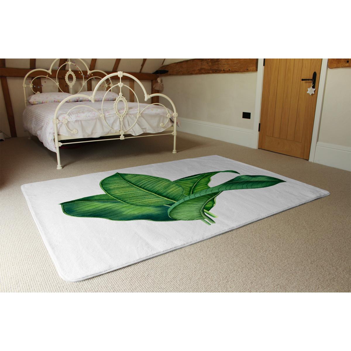 Bunched Leaves Rug - Green / 110cm – image 3