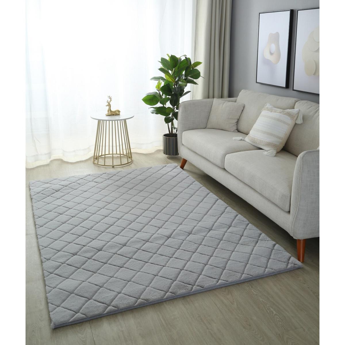 Milly Faux Rabbit Rug - Dusky Pink / 200cm – image 7