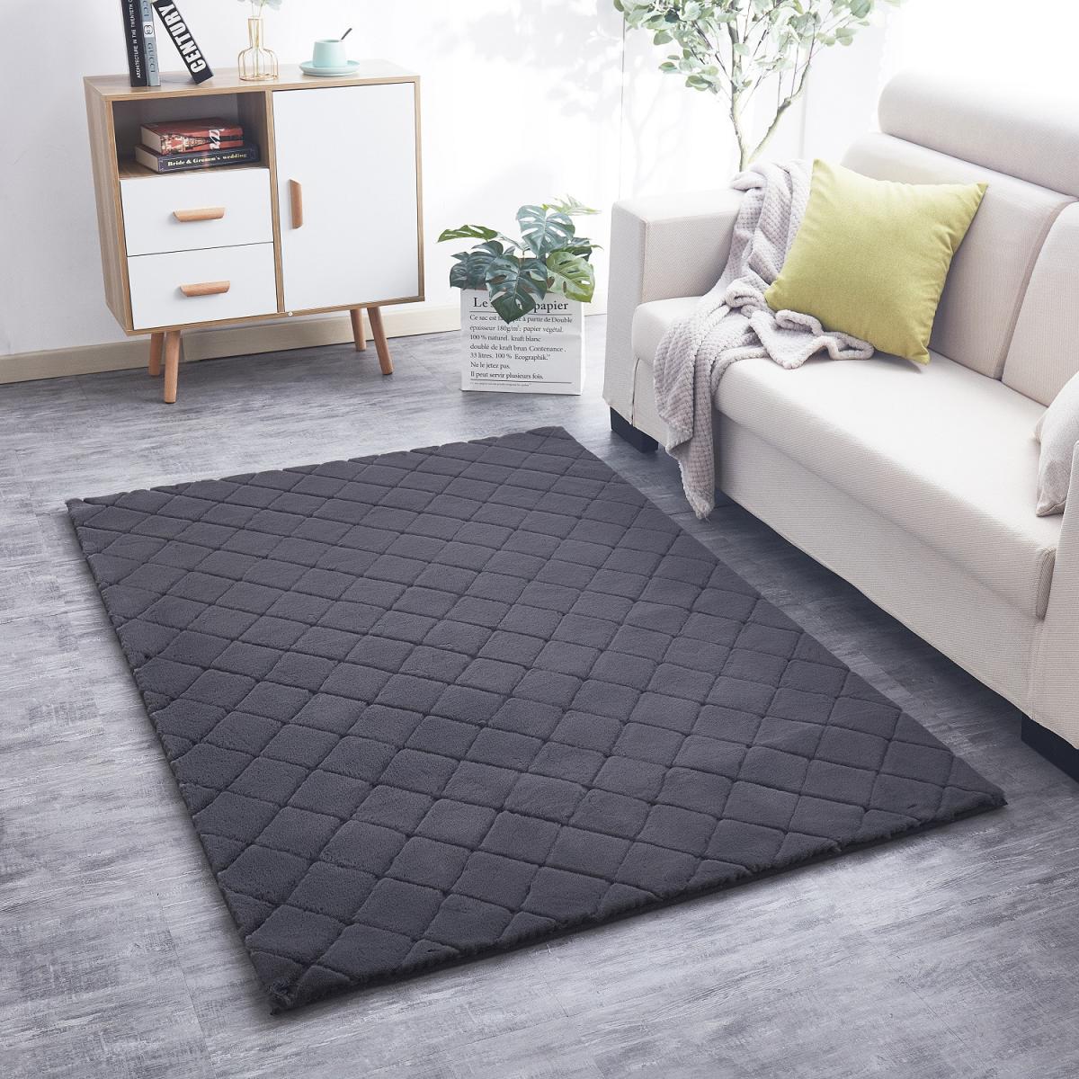 Milly Faux Rabbit Rug - Dusky Pink / 200cm – image 9