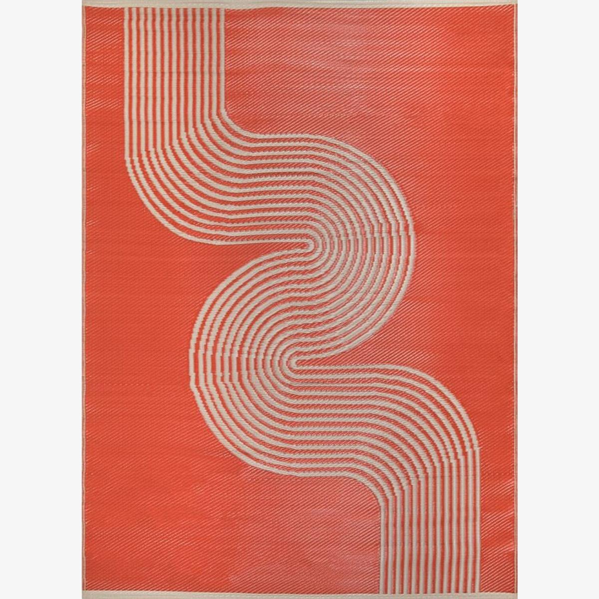 Urban Collection Wave Outdoor Rug - Terra / 90cm