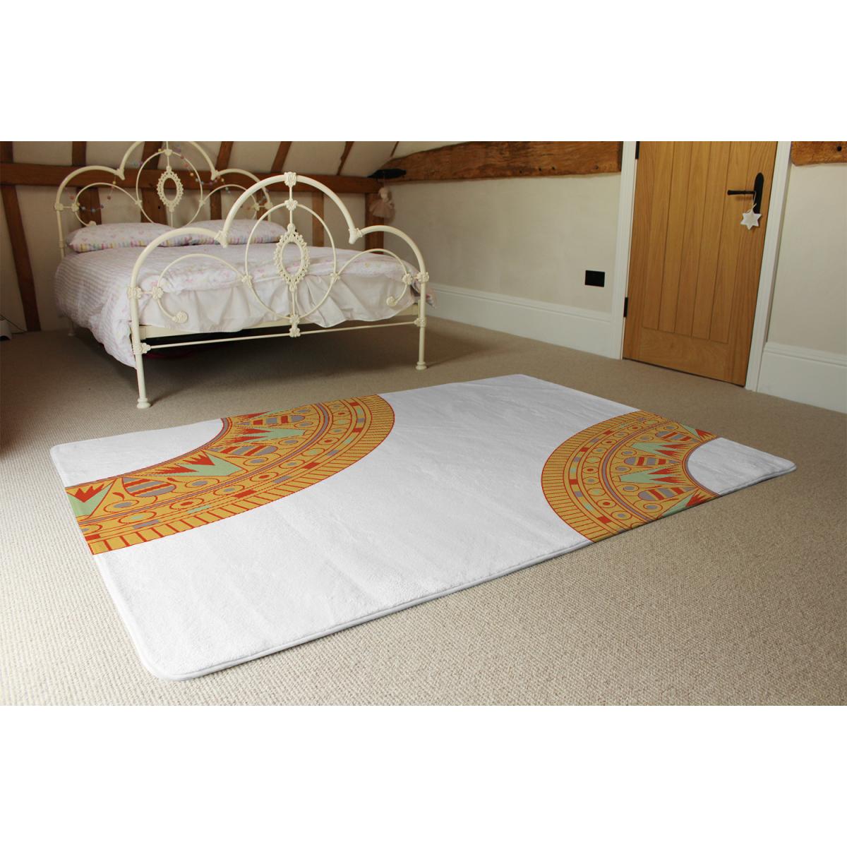 Egyptian Hieroglyphs Rug - Orange / 110cm – image 3