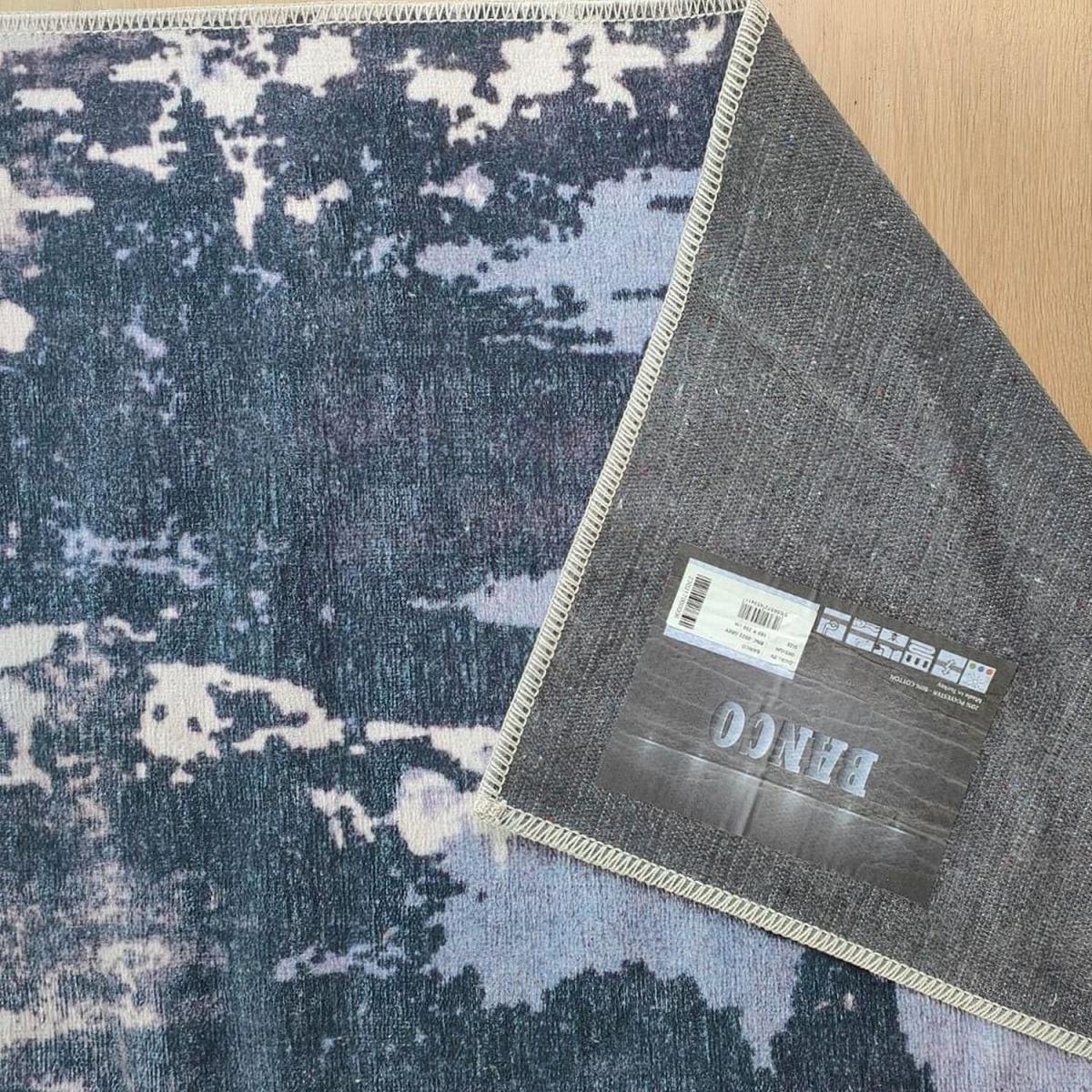 Modern Blue Non Slip Abstract Living Room Rug - Bae - Blue / 200cm – image 2