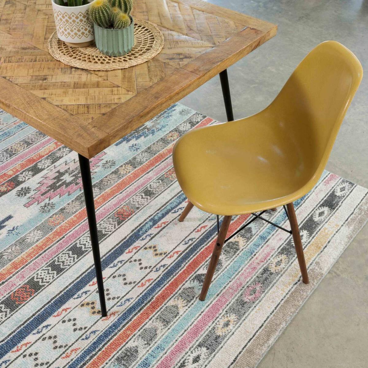 Modern Tribal Geometric Colourful Rug - Lotus - Multicoloured / 3kg / 170cm – image 5
