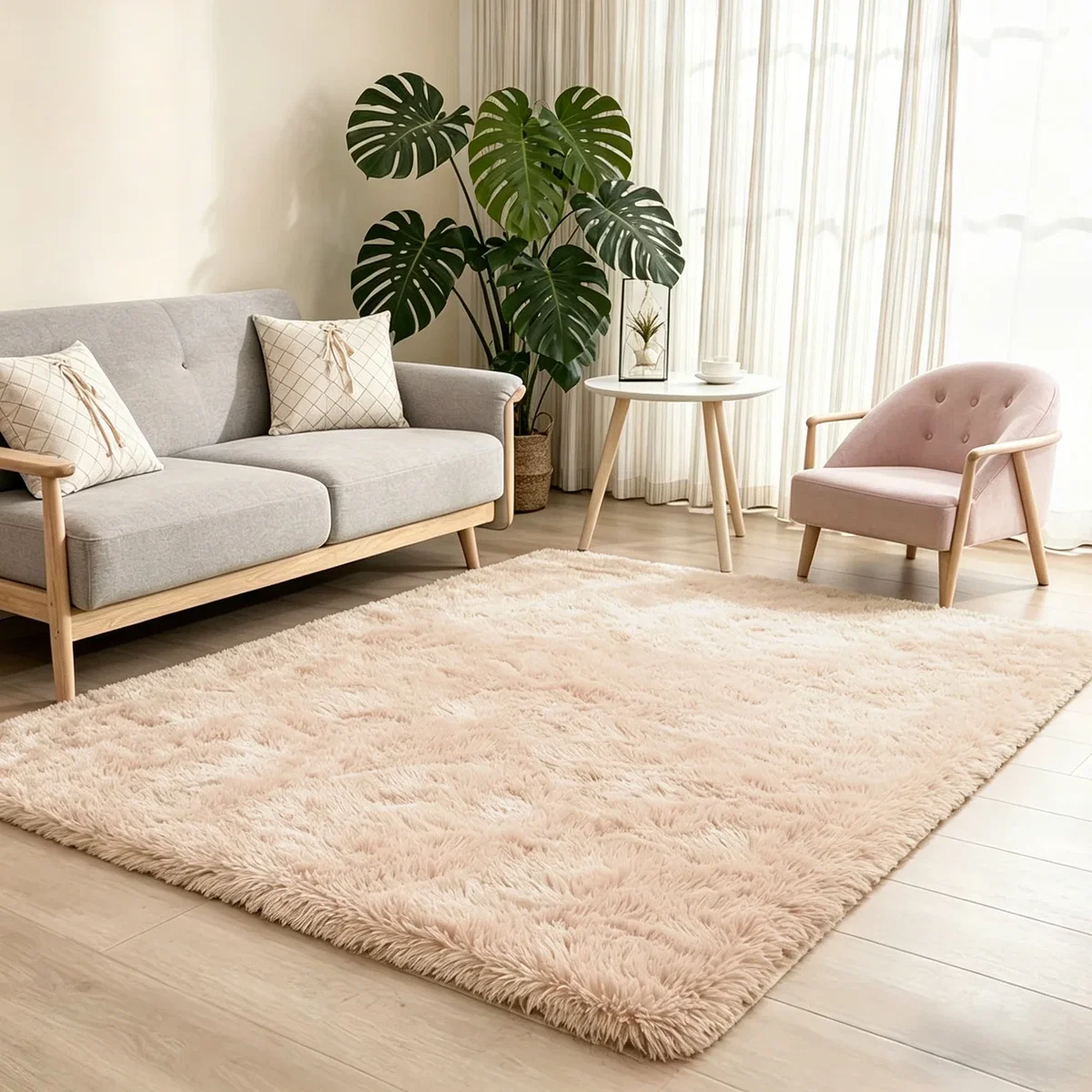 CozyLiving Faux Fur Rectangle Area Rug 120x160cm - BROWN