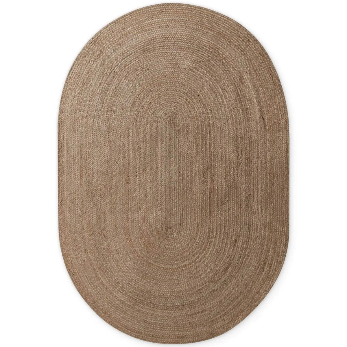 Hanse Home Braided Oval Rangpur Natural Jute Plain Rug Brown - Brown – image 2