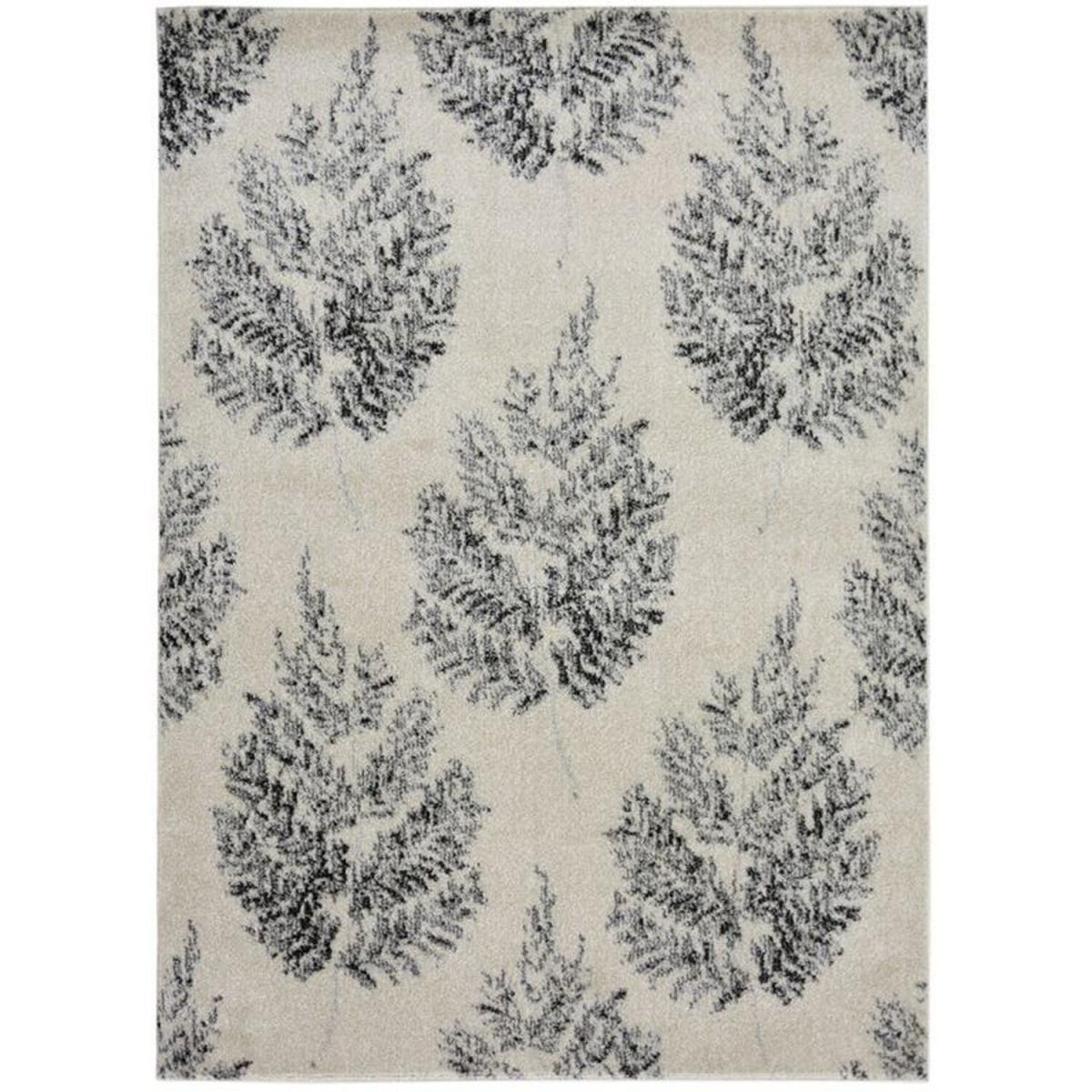 Grey Scandi Floral Print Living Room Rug - Perth - Grey / 230cm – image 4