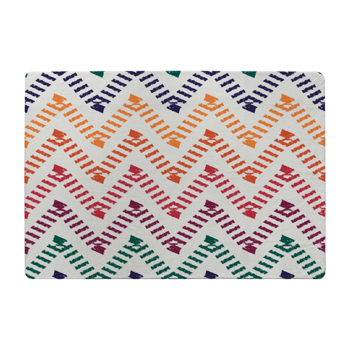Freehand Horizontal Zigzag And Chevron Stripes Rug - Orange / 230cm – image 1
