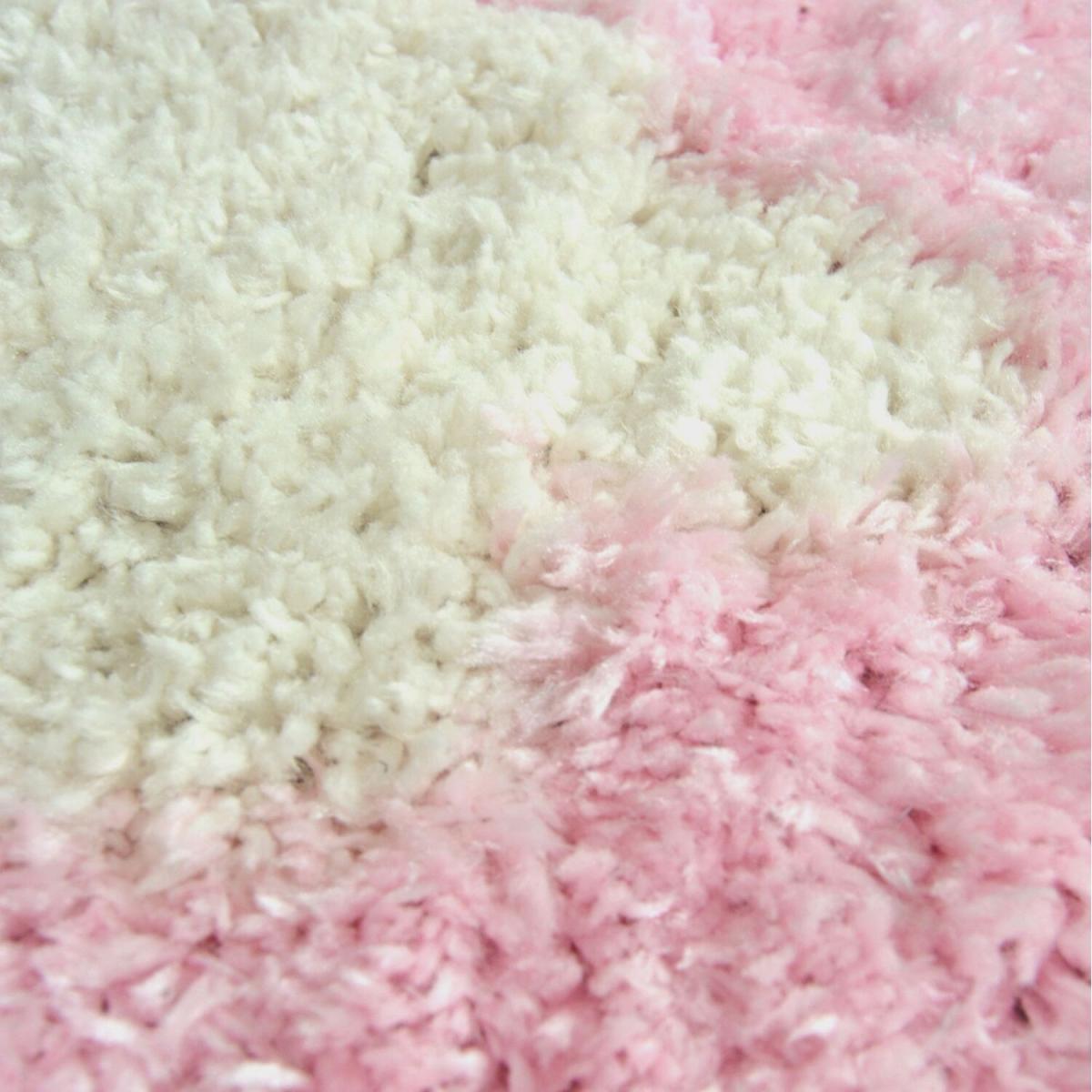 Kids Pink Cloud Shaggy Bedroom Rug - Brae - Pink – image 2