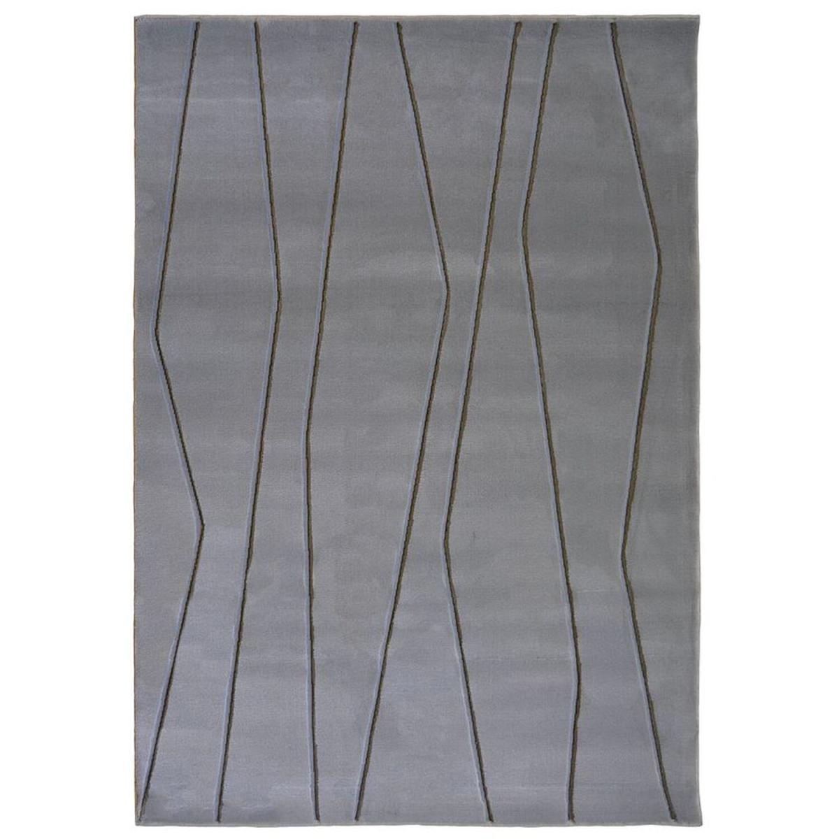 Grey Carved Geometric Area Rug - Mora - Grey – image 3