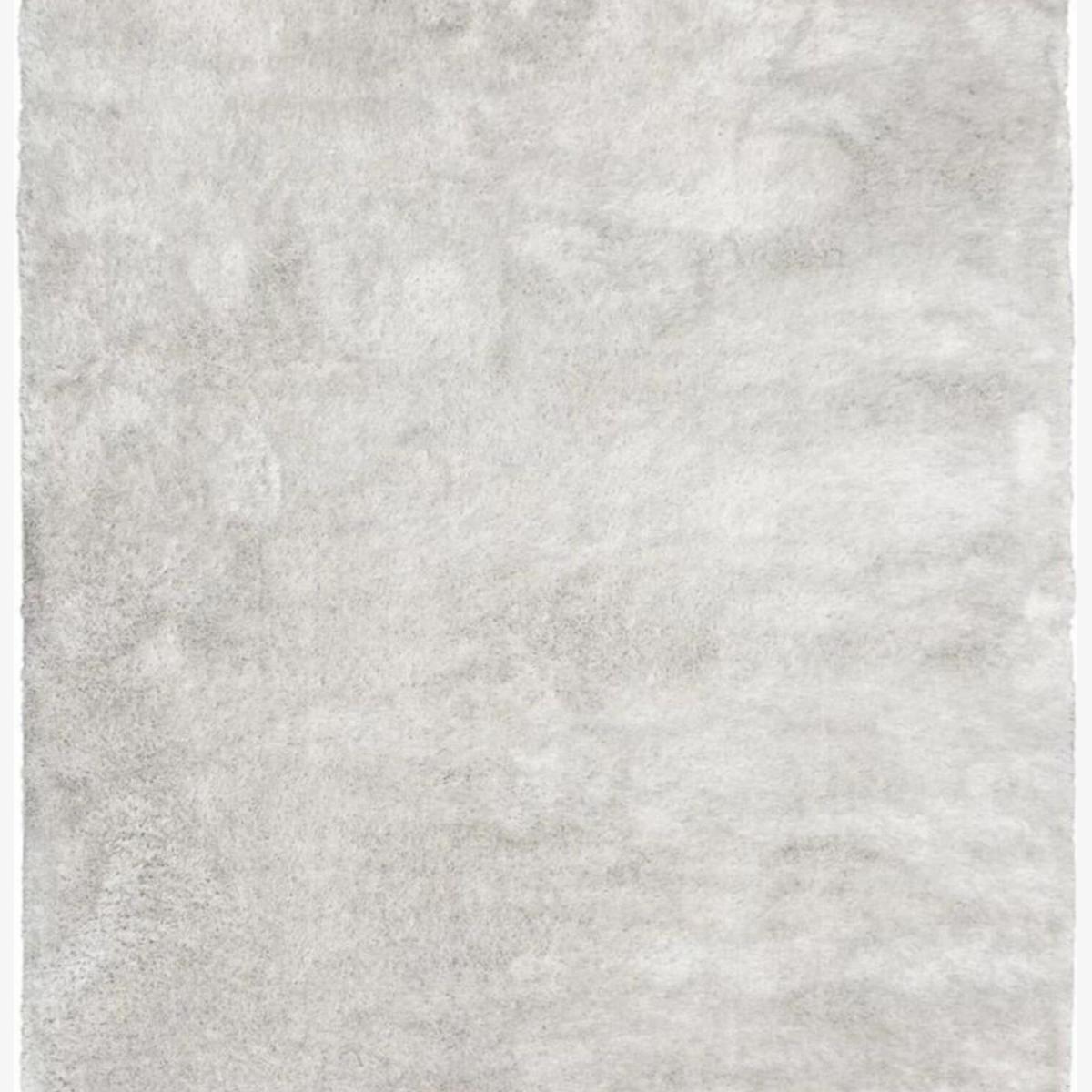 Shimmer Collection Supersoft Shaggy Rug in Silver ODS14 - Silver / 160cm