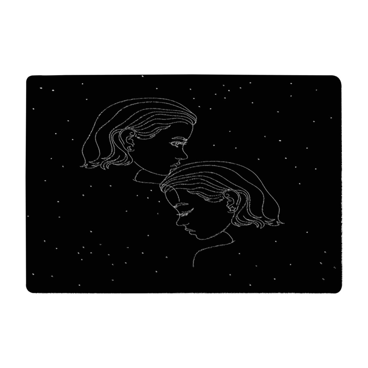 Gemini Zodiac Sign Style Rug - black / 230cm – image 1