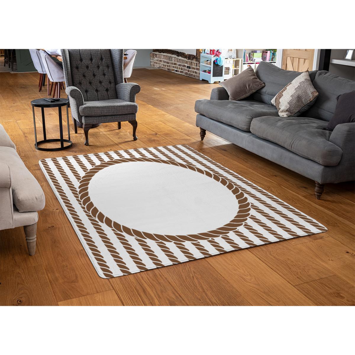 Rope Border Rug - Brown / 230cm – image 2