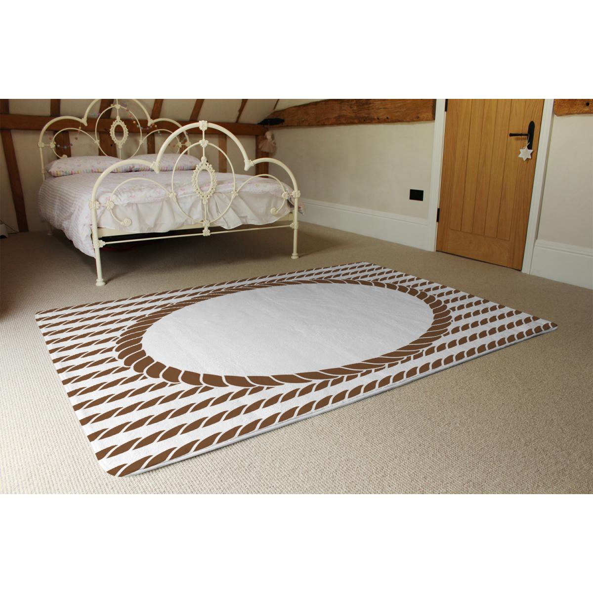 Rope Border Rug - Brown / 230cm – image 3