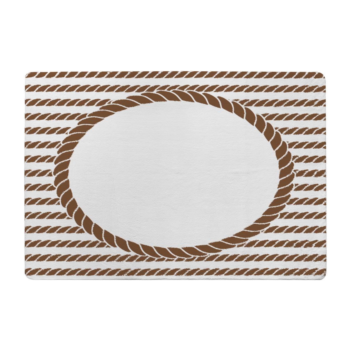 Rope Border Rug - Brown / 230cm – image 1