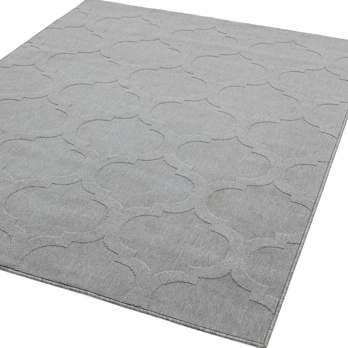 Grey Trellis Washable Indoor Outdoor Antibes Area Rug - Grey / 120 x 170cm – image 3