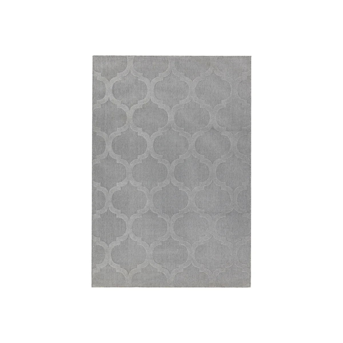 Grey Trellis Washable Indoor Outdoor Antibes Area Rug - Grey / 120 x 170cm – image 1