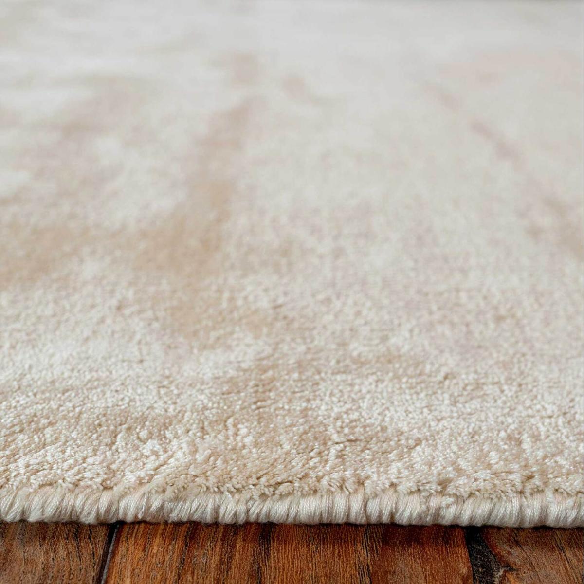 Neutral Cream Luxurious Viscose Area Rug - Cream / 170 x 120cm – image 4