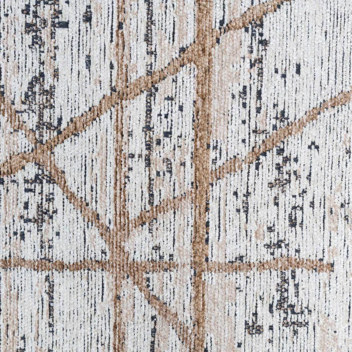 Beige Gold Distressed Geometric Reversible Chenille Living Area Rug - Beige / 280 x 190cm – image 7