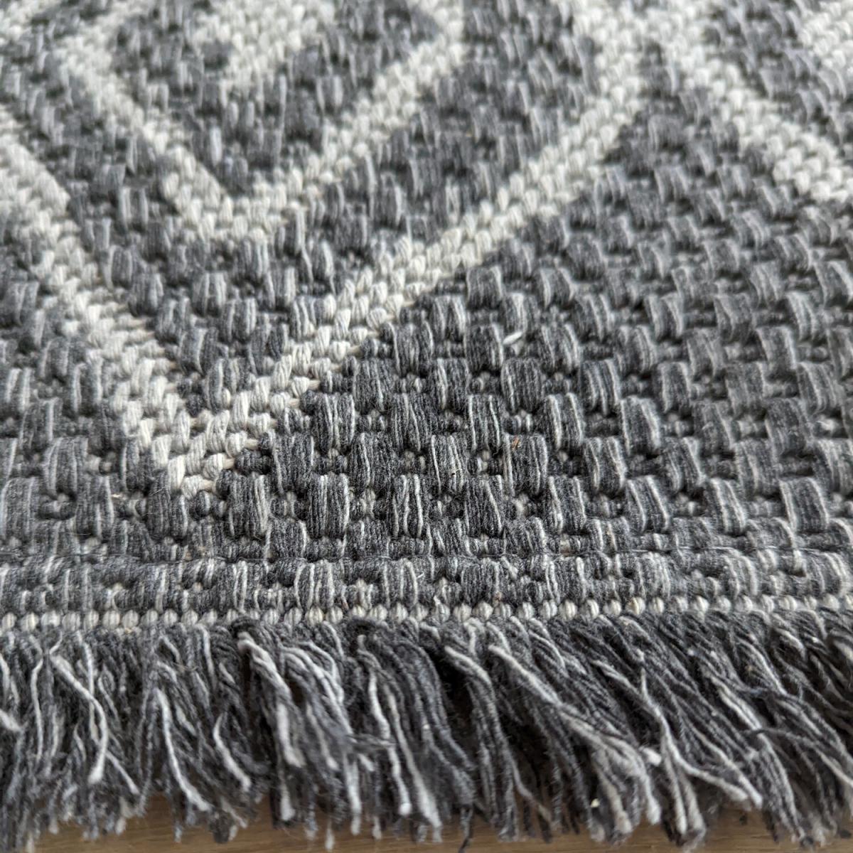 Moroccan Grey Flatweave Indoor Outdoor Rug - Gala - Grey / 160cm – image 2